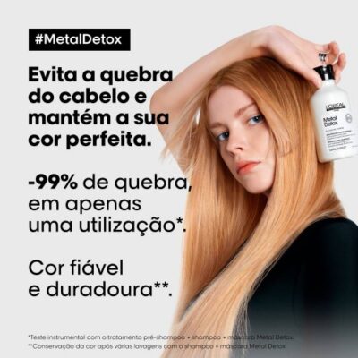 LOréal Metal Detox Shampoo para Cabelo Danificado 300ml LOréal Metal Detox Shampoo para Cabelo Danificado 300ml