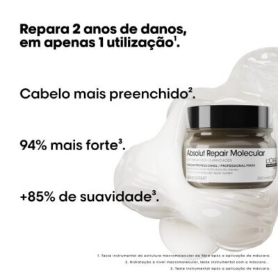 LOréal Absolut Repair Molecular Máscara Profissional 250ml LOréal Absolut Repair Molecular Máscara Profissional 250ml
