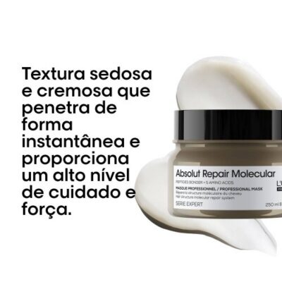 LOréal Absolut Repair Molecular Máscara Profissional 250ml LOréal Absolut Repair Molecular Máscara Profissional 250ml